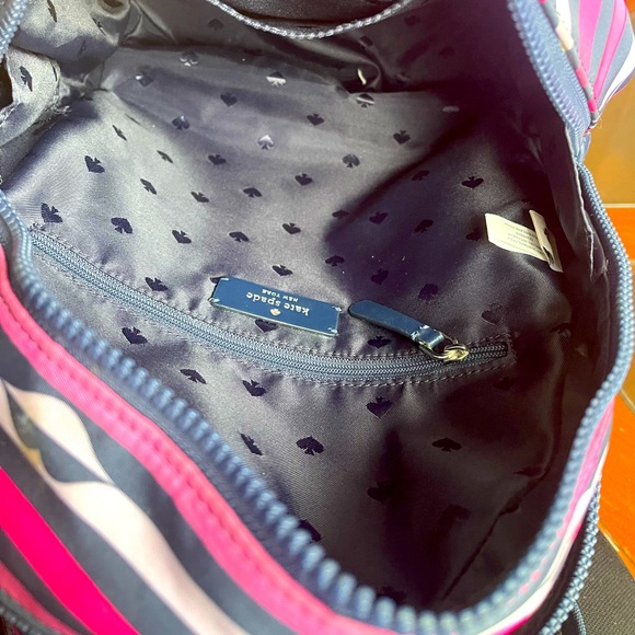 Kate Spade Karissa Set - Backpack, Wallet, Makeup Bag/Pencil Case - Striped lips - Picture 9 of 10
